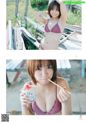 A young woman wearing a straw hat posing for a picture.